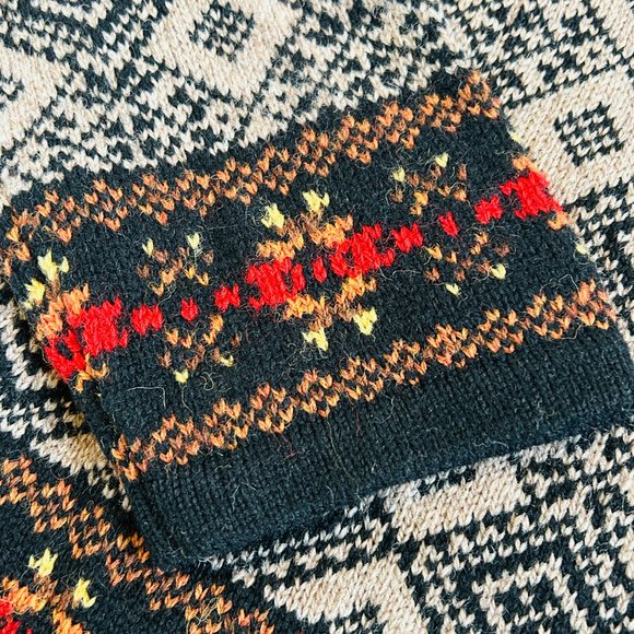 Susan Bristol 100% Wool Nordic Fair Isle Cardigan Sweater (size XL) - Picture 5 of 10